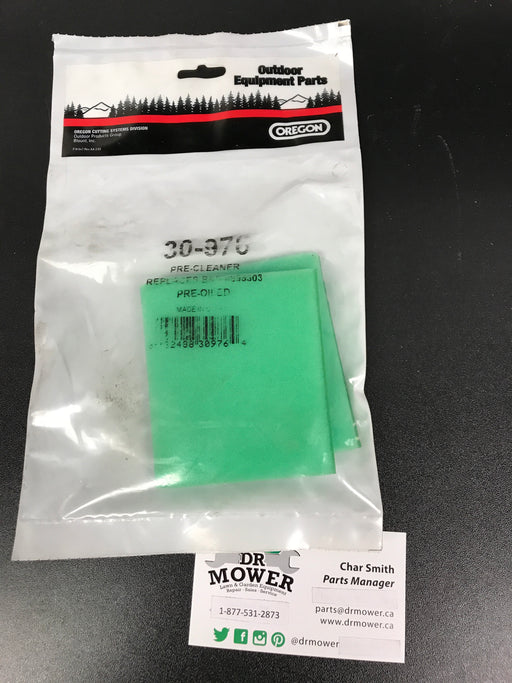 30-976 Oregon Replaces Briggs and Stratton 695303 Pre-Filter - NO LONGER AVAILABLE