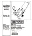 944.521120 Manual for Craftsman 208CC Single Stage Snow Thrower